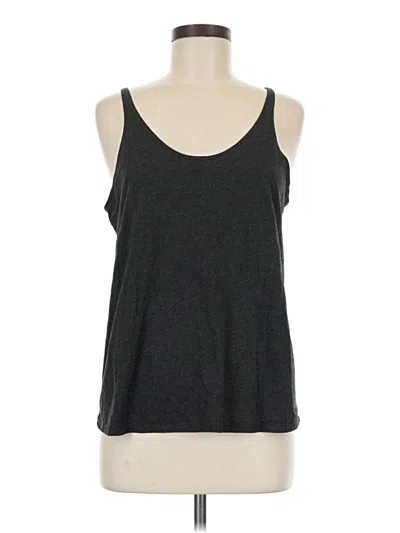 Pre-owned Assorted Brands Sleeveless Top Gray Scoop Neck Tops