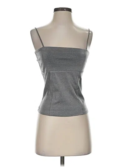 Pre-owned Assorted Brands Sleeveless Top Gray Strapless Neckline Tops