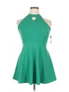Assorted Brands Sleeveless Top Green Halter Neckline Tops In Green