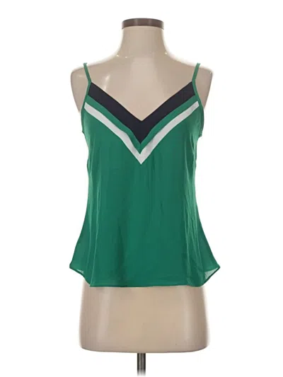 Pre-owned Assorted Brands Sleeveless Top Green Halter Neckline Tops