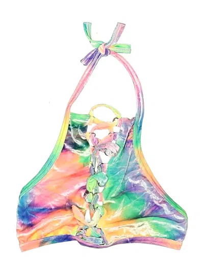 Pre-owned Assorted Brands Kids' Sleeveless Top Green Halter Neckline Tops