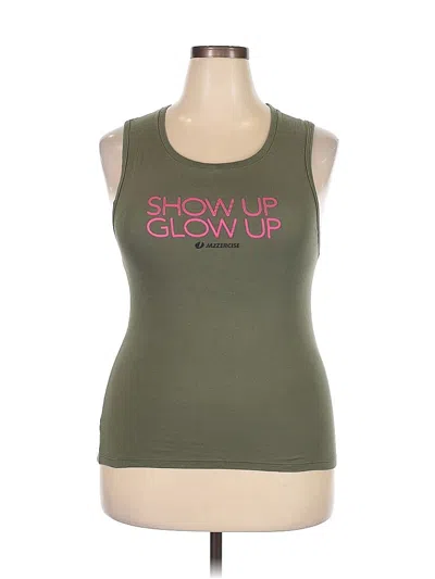 Pre-owned Assorted Brands Sleeveless Top Green Scoop Neck Tops