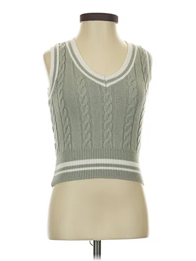 Pre-owned Assorted Brands Sleeveless Top Green Scoop Neck Tops