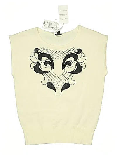 Assorted Brands Kids' Sleeveless Top Ivory Crew Neck Tops In White
