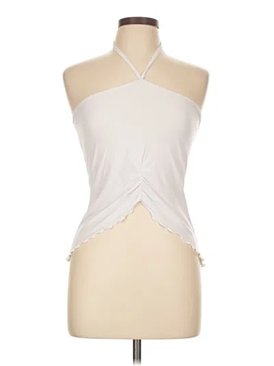 Pre-owned Assorted Brands Sleeveless Top Ivory Halter Neckline Tops