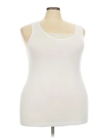 Pre-owned Assorted Brands Sleeveless Top Ivory Scoop Neck Tops In White