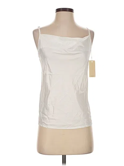 Assorted Brands Sleeveless Top Ivory Square Neckline Tops In White