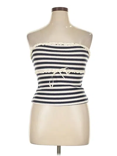 Pre-owned Assorted Brands Sleeveless Top Ivory Strapless Neckline Tops In White