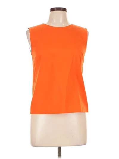 Pre-owned Assorted Brands Sleeveless Top Orange Boatneck Tops