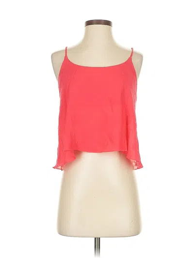 Pre-owned Assorted Brands Sleeveless Top Orange Halter Neckline Tops