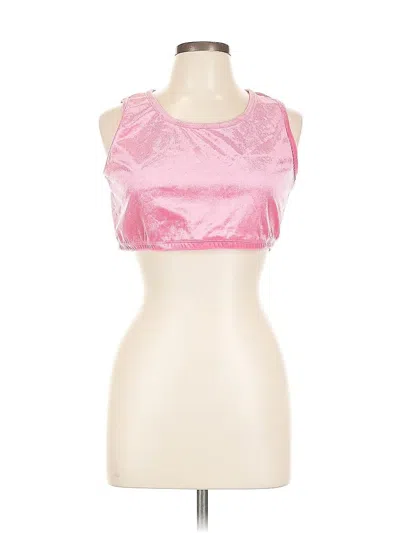 Pre-owned Assorted Brands Sleeveless Top Pink Halter Neckline Tops