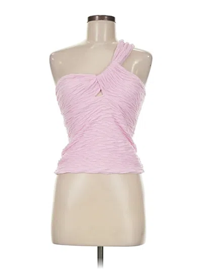 Pre-owned Assorted Brands Sleeveless Top Pink One Shoulder Neckline Tops