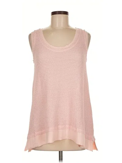 Pre-owned Assorted Brands Sleeveless Top Pink Scoop Neck Tops