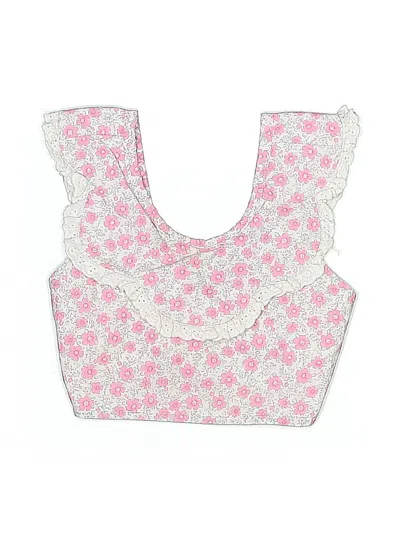 Pre-owned Assorted Brands Kids' Sleeveless Top Pink Sweetheart Neckline Tops