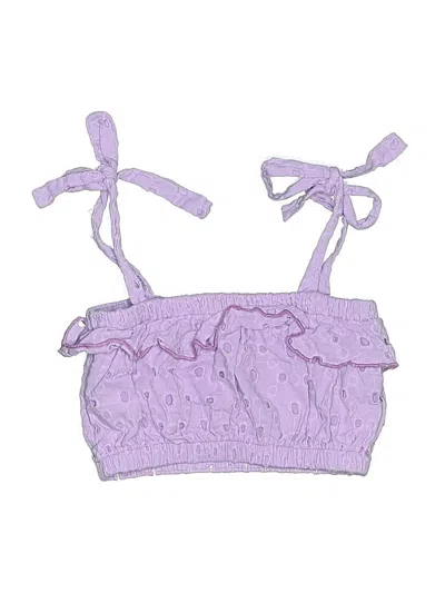 Pre-owned Assorted Brands Kids' Sleeveless Top Purple Halter Neckline Tops