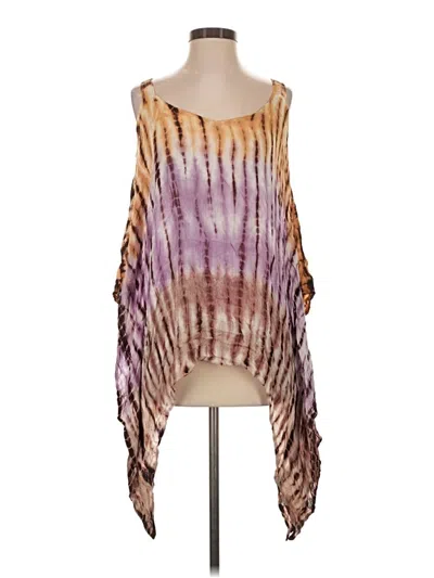 Assorted Brands Sleeveless Top Purple One Shoulder Neckline Tops
