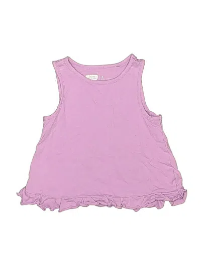 Pre-owned Assorted Brands Kids' Sleeveless Top Purple Ruffles Neckline Tops