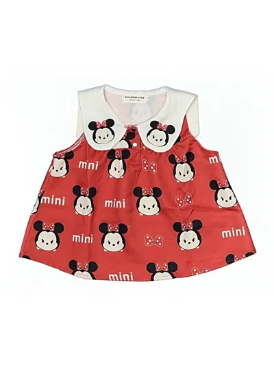 Pre-owned Assorted Brands Kids' Sleeveless Top Red Keyhole Neckline Tops