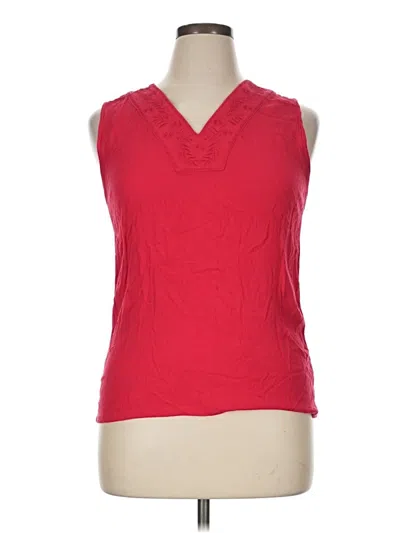 Pre-owned Assorted Brands Sleeveless Top Red V-neck Tops