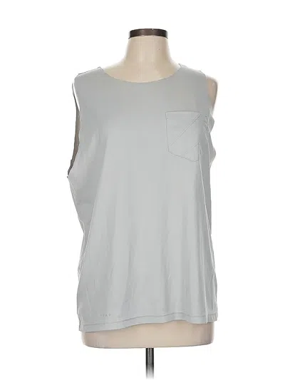Pre-owned Assorted Brands Sleeveless Top Silver Scoop Neck Tops