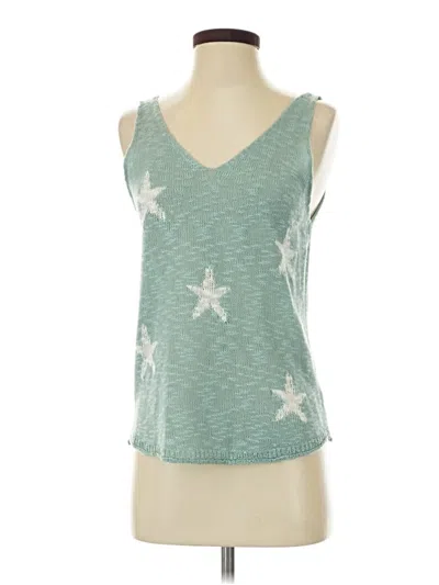 Pre-owned Assorted Brands Sleeveless Top Teal Scoop Neck Tops