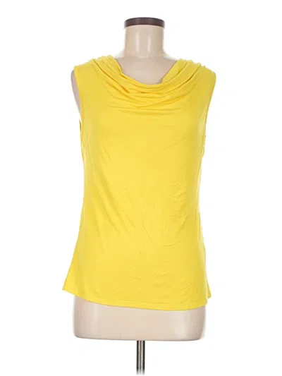 Pre-owned Assorted Brands Sleeveless Top Yellow Cowl Neck Tops
