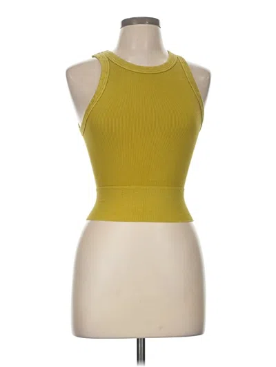 Assorted Brands Sleeveless Top Yellow Halter Neckline Tops