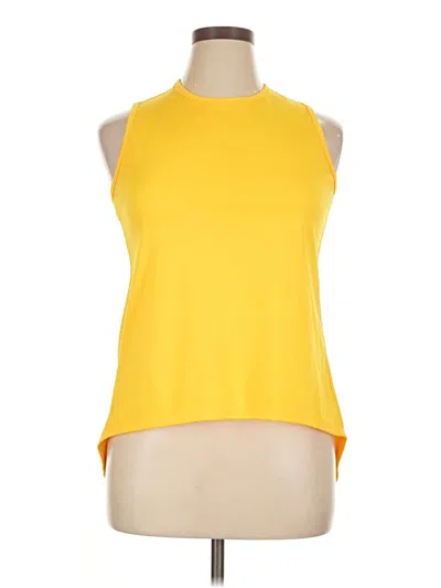 Pre-owned Assorted Brands Sleeveless Top Yellow Halter Neckline Tops