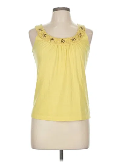 Pre-owned Assorted Brands Sleeveless Top Yellow Scoop Neck Tops