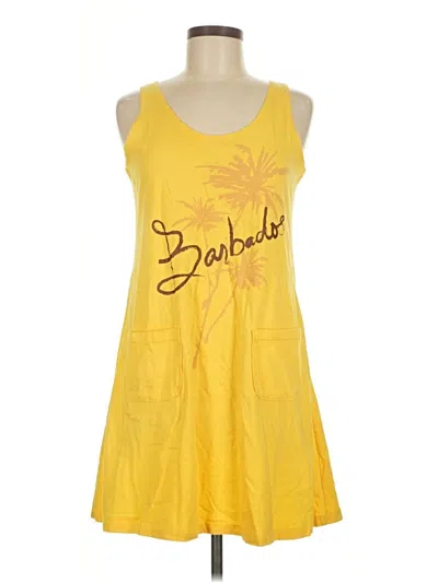 Pre-owned Assorted Brands Sleeveless Top Yellow Scoop Neck Tops