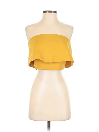 Pre-owned Assorted Brands Sleeveless Top Yellow Tops