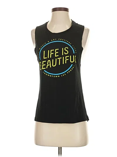 Pre-owned Assorted Brands Sleeveless T-shirt In Black