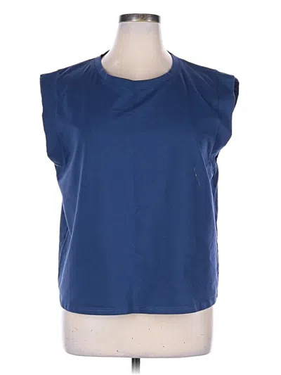 Pre-owned Assorted Brands Sleeveless T-shirt In Blue