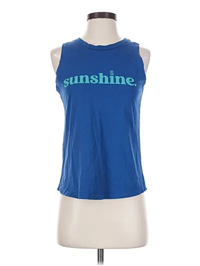 Pre-owned Assorted Brands Sleeveless T-shirt In Blue