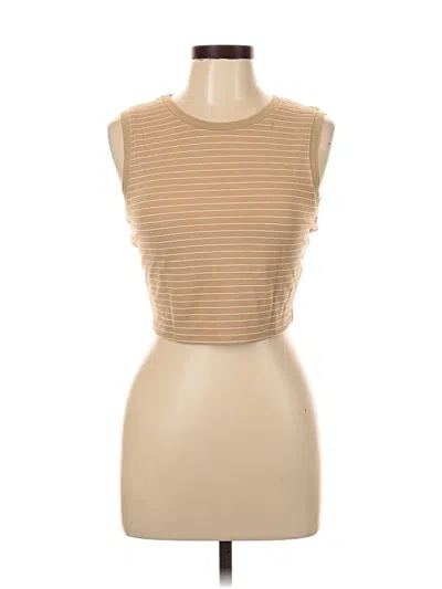 Pre-owned Assorted Brands Sleeveless T-shirt In Brown