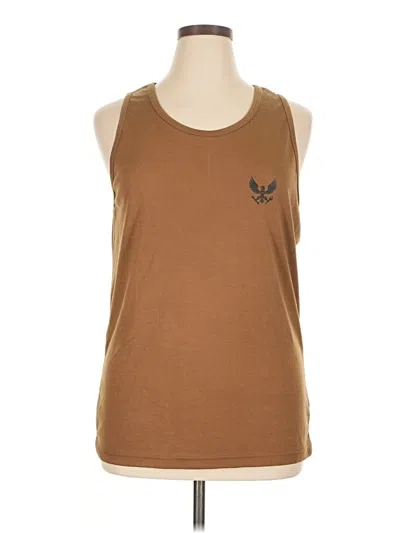 Pre-owned Assorted Brands Sleeveless T-shirt In Brown