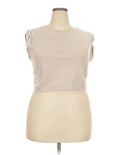Pre-owned Assorted Brands Sleeveless T-shirt In Brown