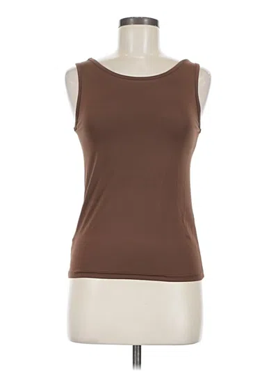 Pre-owned Assorted Brands Sleeveless T-shirt In Brown