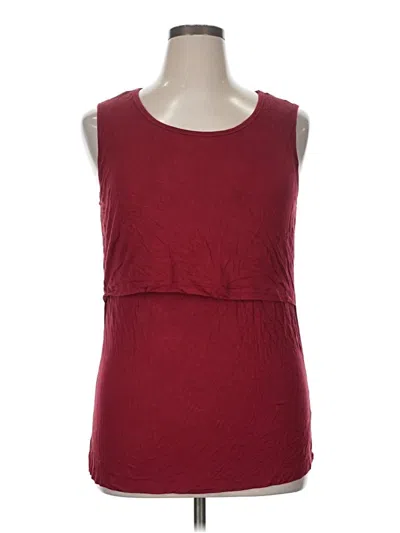 Pre-owned Assorted Brands Sleeveless T-shirt In Burgundy