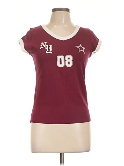 Pre-owned Assorted Brands Sleeveless T-shirt In Burgundy
