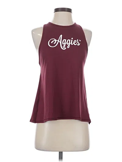 Pre-owned Assorted Brands Sleeveless T-shirt In Burgundy