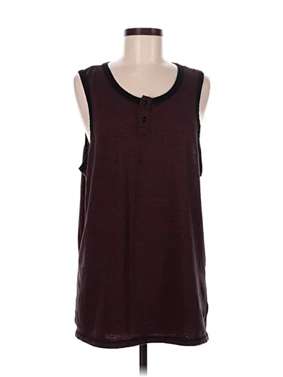 Pre-owned Assorted Brands Sleeveless T-shirt In Burgundy