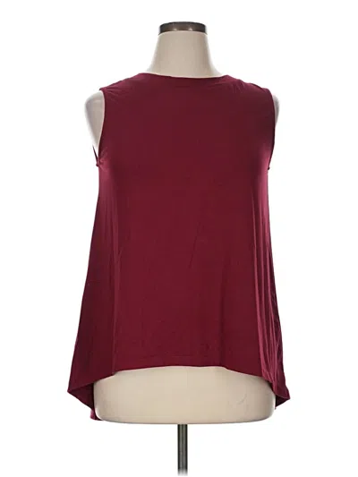 Pre-owned Assorted Brands Sleeveless T-shirt In Burgundy