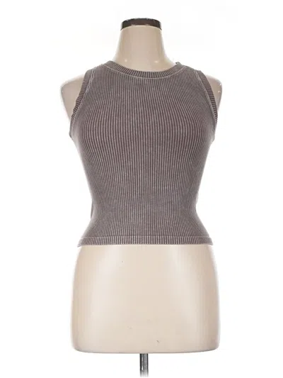 Pre-owned Assorted Brands Sleeveless T-shirt In Gray