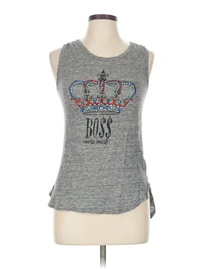 Pre-owned Assorted Brands Sleeveless T-shirt In Gray