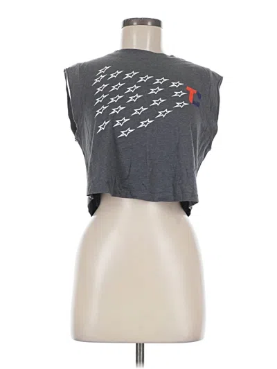 Pre-owned Assorted Brands Sleeveless T-shirt In Gray