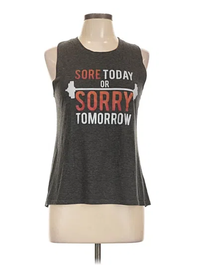 Pre-owned Assorted Brands Sleeveless T-shirt In Gray