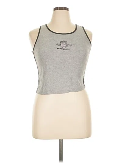 Pre-owned Assorted Brands Sleeveless T-shirt In Gray