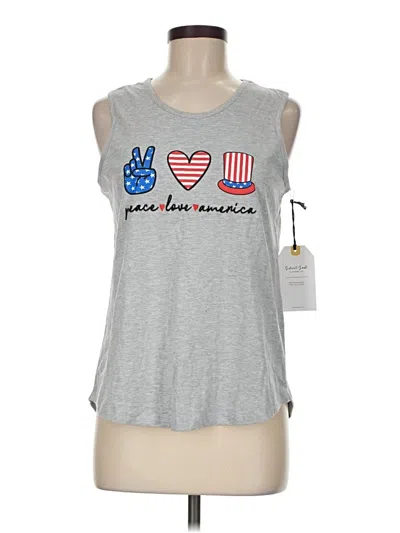 Pre-owned Assorted Brands Sleeveless T-shirt In Gray