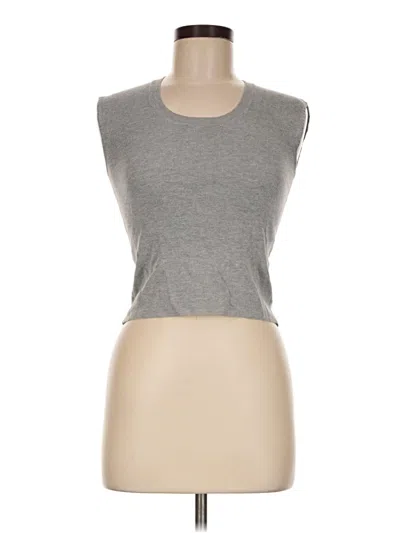Pre-owned Assorted Brands Sleeveless T-shirt In Gray